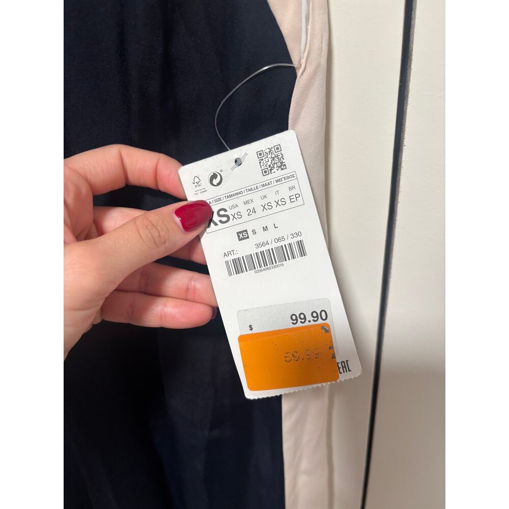Zara Satin Slip Dress with Tie Back XS - Picture 7 of 10